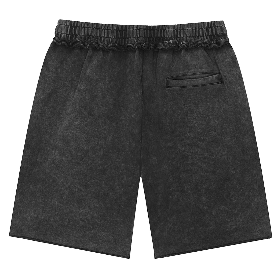 Great Since 88 Mineral Wash Black Raw Edge Shorts