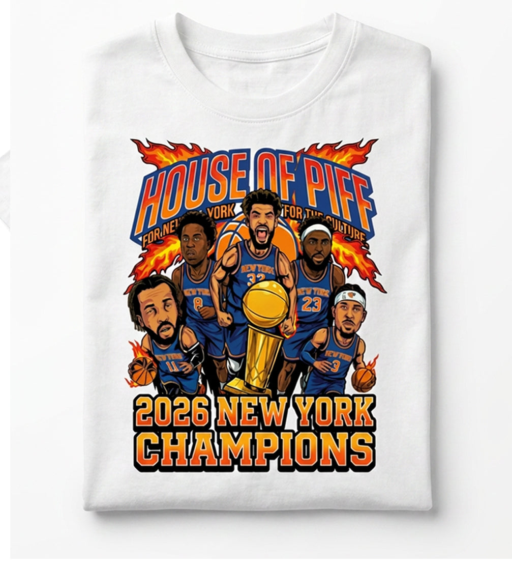 2026 Champions NY White T-Shirt